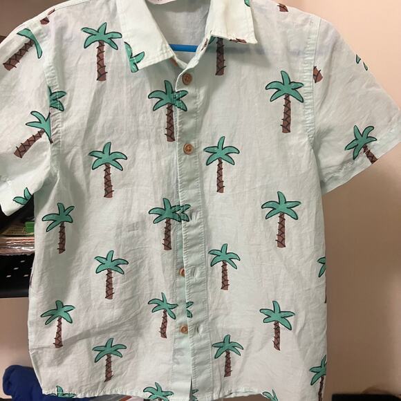Boys Size 6 Button Up Cotton Shirt - Palms Like New - Picture 6 of 6